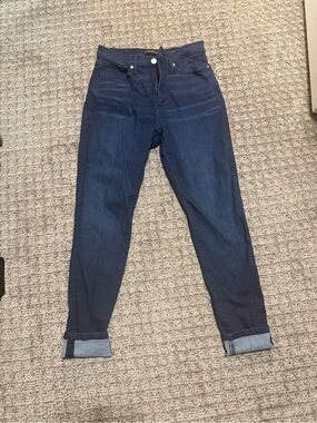 Women’s Dark Blue High-Rise Jeans